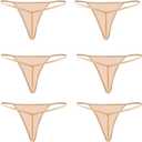 Closecret Cotton G-string, Women Panties Simple Thongs Lightweight Multi-Pack G-string&T-back (XX-Small-X-Small)