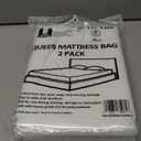 Uboxes Queen Mattress Moving Cover, 2 Pack, Clear, 61 x 15 x 90, QUEENCOVER02 & uBoxes Moving Supplies King Mattress Cover/Bag 76" x 15" x 104", Clear