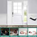 HOMEIDEAS Blackout Side Door Window Curtains, Front Door Curtains for Window, Privacy Shades for Sidelight Blinds, Thermal Insulated Covering, Pure White, 1 Panel, W12" X L72"