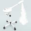 TASALON Professional Facial Steamer with Ozone, Vapor ozono Facial Steamer Professional for Clean Skin, Firm Pores, Esthetician Steamer for Home or Salon Use, Adjustable Height and Angle,White