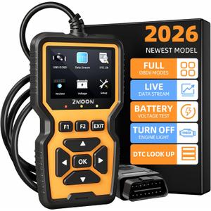 ZMOON ZM201 Professional OBD2 Scanner Diagnostic Tool, Enhanced Check Engine Code Reader with Reset OBDII/EOBD Car Diagnostic Scan Tools for All Vehicles After 1996, 2026 Upgraded (yellow)