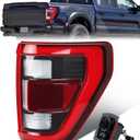 Tail Light Compatible with 2021 2022 2023 Ford F150 Tremor/Raptor/Raptor R W/Blind Spot LED Taillights Assembly Rear Lamp OE# NL3Z13404E (Black Housing&Right Passenger Side)