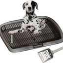 Pet Training Tray Pet Training Pads Holder Dog Toilet Pee Pad Holder Indoor Dog Potty Tray Easy Cleaning Removable Mesh (L)