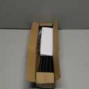 SMODBRODRE 2 Pack Curtain Rods for Window 32 and 48, Black 5/8 inch Splicing Single Window Curtain Rod Set with Brackets