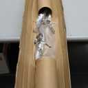 Olympic EZ Curl Barbell Bar, 47" Curl Bar for Weight Lifting, Home Gym Weight Bar- Strength Training,Squat,Hip Thrusts,Biceps, Chrome Curling for 2 Inch Plates -2 Spring Collars (Silver)