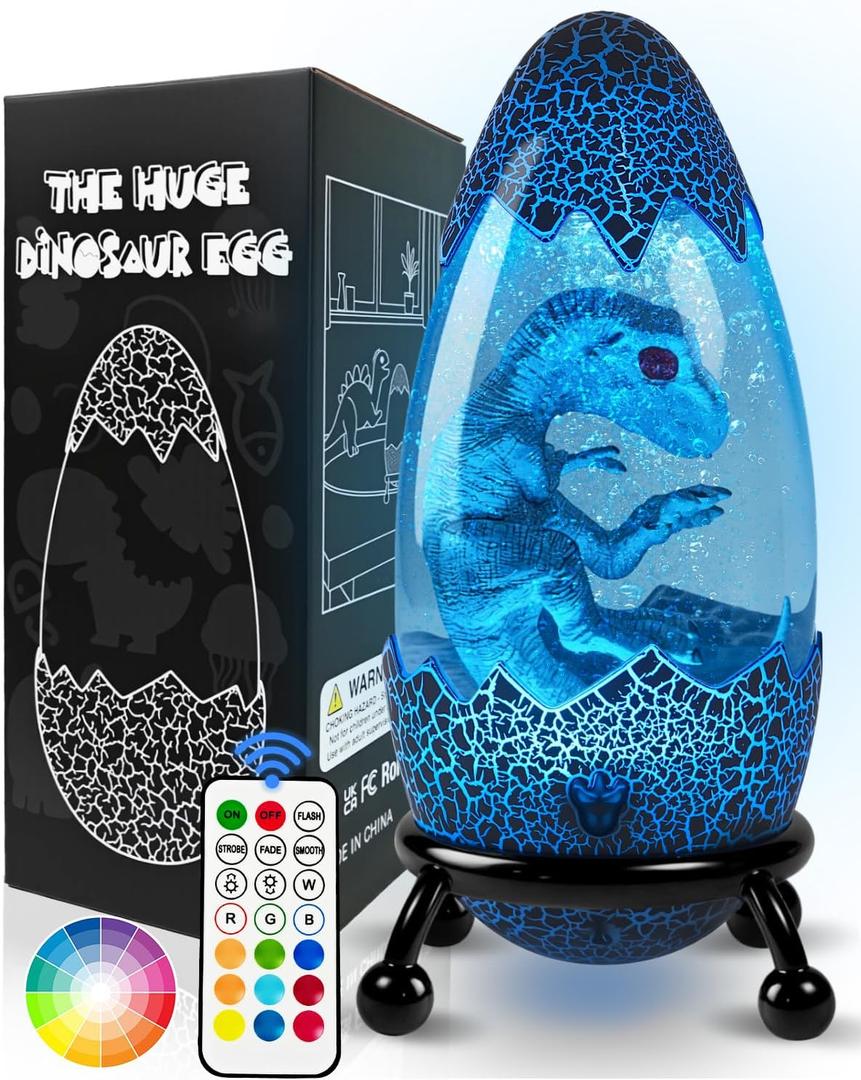 Dinosaur Lamp, LED Dinosaur Egg Night Light with Remote Control 13 Color Changing, Touch & Remote Control Decor for Home, Kids Room Christmas Birthday Gifts Idea