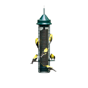 Squirrel Buster Finch Squirrel-proof Bird Feeder w/4 Metal Perches & 8 Feeding Ports, 2.4-pound Thistle/Nyjer Seed Capacity