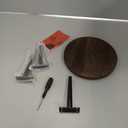 8" Plant Stand, Small Floor Indoor Plant Stand, Mid Century Wood Planter Stand with Metal Legs, Round Modern Plant Stool for Indoor Outdoor Flower Pots, Brown (8" X 1 Piece)