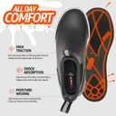 HISEA Men's Deck Rain Boots Saltwater Fishing Booties Waterproof Ankle Rain Boots with High Traction (10, Black)