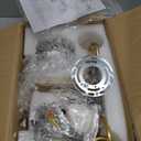 Vintage Bathroom Light Fixtures, 2 Light Gold Bathroom Vanity Light, Matte Antique Brass Finish with Crystal Glass Shade, Wall Sconces Lighting for Bedroom, Living Room, Hallway