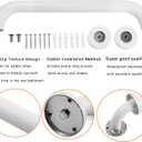 Shower Grab Bar, 2 Pack 24 Inch White Bathroom Grab Bar, 1.25" Diameter 304 Stainless Steel Anti-Slip Grab Bars for Bathtubs and Showers, Handicap Shower Grab Bar for Seniors Elderly