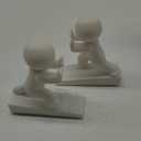 Cute Door Stopper, Decorative Door Stop, Protects Your Floors, Gray 2 Pack (Patented)