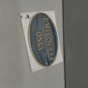 Employees Only Oval WALL Statement Plaque Sign, Business Security Sign, Privacy Plaque, Durable Rust Proof Aluminum