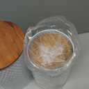 6 Canister Set for the Kitchen Countertop  Metal Food Storage Canisters with Airtight Lids for Flour, Tea, Crafts, Coffee, & Sugar  Container Set with Modern Wood Lids, White