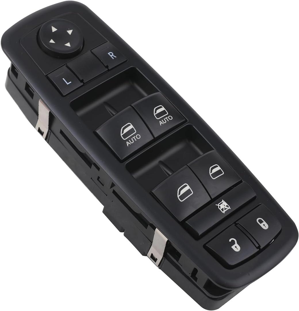 Driver Side Power Master Window Switch - Compatible with 2015-2017 Chrysler 200, 2011-2020 Chrysler 300, 2011-2019 Dodge Charger, 2016-2022 Ram 1500 2500 3500, 2011-2021 Jeep Grand Cherokee 68231805AA