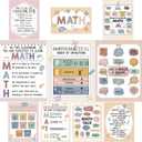 4 x Sinload 10 Pcs Math Posters Inspirational Classroom Decorations