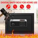 1.3 Cuft Safe Box Fireproof Waterproof, Digital Security Safes for Home Use Fire and Water Proof with Combination Lock, Alarm System and Removable Shelf, Anti-Theft Fireproof Safe For Money, Jewelry