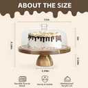 Acacia Wood Cake Stand with Lid, 12in Cake Stand with Acrylic Dome, 2-In-1 Cake Display Stand for Charcuterie Board, Chips & Dips, Fruit Platter, Wedding, Birthday, Parties