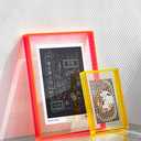 11x16 Acrylic Picture Frame, Floating Photo Frame for Wall Hanging and Desktop Decoration for Gallery, Home and Office (Fluorescent Pink)