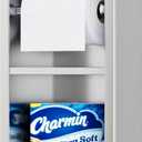 Recessed Toilet Paper Holder, 304 Stainless Steel Bathroom Toilet Paper Holder with Storage, in Wall Tissue Toilet Roll Holder, Brushed Nickel