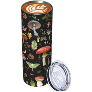 Mushroom Mug Cup Mushroom Tumbler Mushroom Gifts 20oz Coffee Mug Insulated Travel Cup With Leakproof Lid, Stainless Steel Reusable Tumbler For Hot And Cold Water Coffee