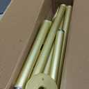 Oroonoko 72inch Industrial Pipe Clothes Garment Rack Ceiling Mount For Hanging Rod Bar for Laundry Room Up to Max Load 135Lb (Gold-HangStyle)