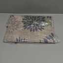 Artoid Mode Floral Vinyl Plistic Placemats Set of 6, Heat Resistant Washable Non-Slip PVC Place Mats for Party Kitchen Dining Decor, Blue Grey (12" x 18", Rectangular 6 Pcs)