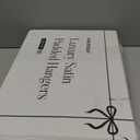 Amber Home 10 Pack 17 Inch Large White Satin Padded Hangers for Women Clothing, Anti Slip Cushioned Hangers for Sweaters, Wedding, Delicate Cashmere