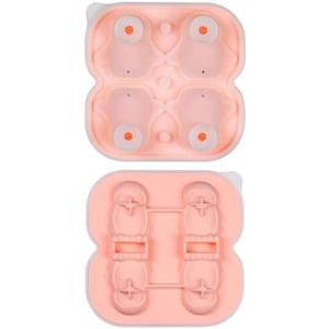 Ice Cube Mold, Sharks & Penguins Freezer Mould with Lid Fun Cute Silicone Molds for Drinks Whiskeys Cocktails Juice
