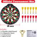 18 inch Magnetic Dart Board Set for Kids, Indoor Outdoor Game Dart Game with 12 Darts, Dartboard Toys Gifts for 8 9 10 11 12 Year Old Boys