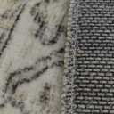 Washable Area Rugs for Living Room: 8x10 Bedroom Area Rugs Boho Vintage Rugs Stain Resistant Non Slip Low Pile Soft Lightweight Carpet for Kitchen Dining Room Farmhouse Nursery Kids Room Home Office (Brown and Cream)
