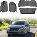 Mixsuper Floor Mats for 2018-2025 Honda Odyssey, Only for 7 Passenger, All Weather Floor Liners for Odyssey Accessories Durable 3 Row Set Black