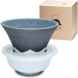 Ceramic Reusable Coffee Filter Dripper Paperless Sustinable Mt. Fuji Made in Japan (Black) Ceramic Reusable Coffee Filter Dripper Paperless Sustinable Mt. Fuji Made in Japan (Black)