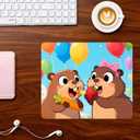 NightWind Cute Capybara Mouse Pad with Non-Slip Rubber Base, Easy Gliding, Spill-Resistant Surface, Durable Materials, Portable, 8.66 * 7.08 Inch Small Gaming Mousepads Desk Mat for Computers Laptop