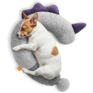 HiPetpy Dog Calming Pillow - Soft Neck Pillow for Dogs, Washable Sleep Pillow for Better Sleep, Reduces Anxiety, Gift for Small/Medium/Large Dogs and Cats (Purple)