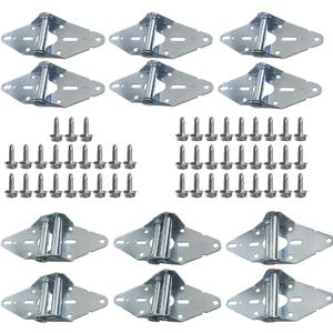 12 Pcs Garage Door Hinges Kits for 8' Height Garage Doors with Galvanized Finish Heavy Duty 14 Gauge Steel Corrosion Protection Suitable for Residential/Light Commercial Garage Door Replacement