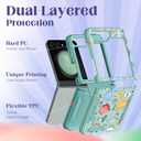 for Samsung Galaxy Z Flip 5 Case - Women Girls Boys Cute Phone Cover Girly Kawaii Aesthetic Unique Design Cartoon Dinosaurs Heavy Duty Shockproof Protective for Samsung Z Flip 5 Case 6.7 Inch