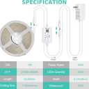 Wefomey COB LED Strip Light White, 16.5ft Dimmable 2700K-6500K High Density 3100LEDs 24V Flexible LED Tape Light with Remote and APP Control, for Under Cabinet Bedroom Kitchen DIY Lighting