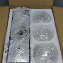 Bathroom Light Fixtures, 3-Light Matte Black Vanity Light, Modern Wall Sconces with Clear Glass Globe Shade, Bathroom Wall Lights for Mirror Kitchen Bedroom Hallway, VL195-MB-3