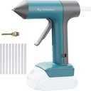 Tilswall Cordless Hot Glue Gun, Rapid 30s Preheat, Mini glue gun and sticks set with 2000mAh Type-C Rechargeable, Smart Power Off, 20 Premium Glue Sticks, Ideal for DIY Crafts, Gift Making Blue