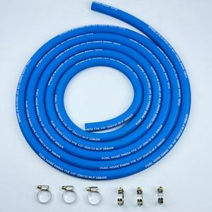 10FT Fuel Line Hose 1/2" 13mm High Pressure Hose 2.8Mpa 400PSI for Fuel Systems Engines Tube Hose Blue Multiple Size Options(Attached Hose Clamp)