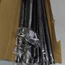 180 inch Curtain Rods, Extra Long Curtain Rod for Windows 120-180 inch, 1 inch Heavy Duty Drapery Rod for Outdoor Patio, Living Room, Bedroom, Modern Black Adjustable Curtain Rods 10-15ft