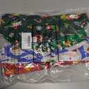 Suhine 4 Pcs Christmas Scrub Caps with Button Working Cap Sweatband Adjustable Printed Bouffant Scrub Hat for Women Men Xmas