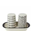 Tabletops Gallery Salt and Pepper Set- Dots/Grid