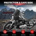 FATECIM Headlight Fairing with 15'' Blackout Windshield Windscreen for Harley Dyna T-Sport FXDXT FXD FXDC FXDB FXDL FXDLS