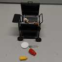 SAMCAMI Dollhouse Furniture Kitchen Grill Set (7 PCS) - 1:12 Scale Miniature Dollhouse Decoration (Square Black)