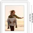Americanflat 16x20 Picture Frame with Polished Plexiglass - Use as 12x16 Frame with Mat or Display 16x20 Photo Without Mat - Streamline Collection - Thin Border Picture Frames for Wall - White