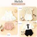 Durio Baby Bloomers for Toddler Girls Newborn Diaper Covers for Girls Cute Cotton Baby Girl Shorts (3-9 Months)