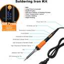 90W Digital Soldering Iron Heat Set Insert Tool with Extra Soldering Tips, Heat Set Insert Tips, and Threaded Inserts Heat Insert Brass Nuts