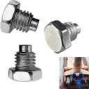 Eratus 3 PCS Floor Jack Handle Screw, 3 Ton 4 Ton Horizontal Floor Jack Pressure Rod Fixed Screw, Rust-Proof Bolt Repair Accessories, Universal for Most Cars Trucks (Silver)